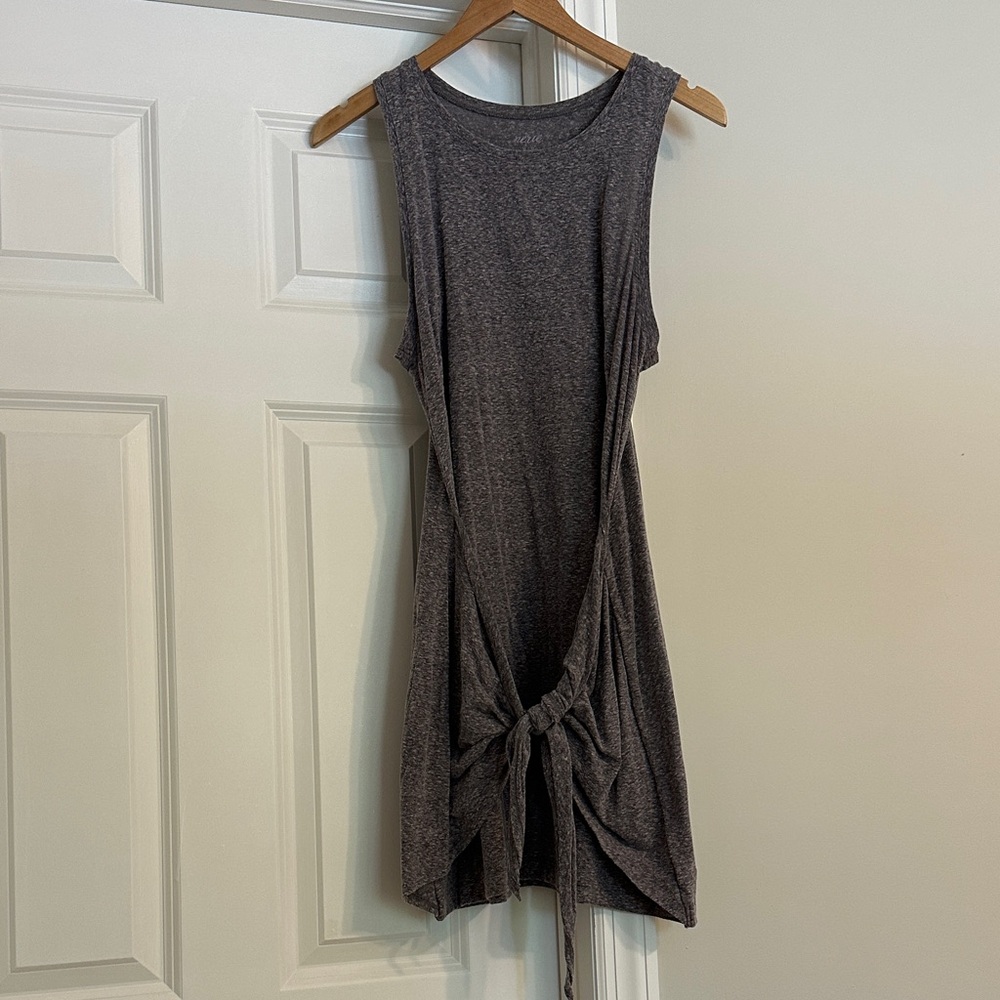 Aerie Charcoal Dress with Front-Knot Detail